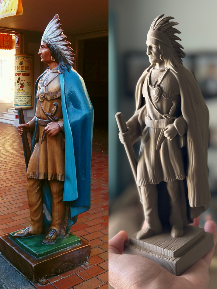 Disneyland Main Street Cigar Store Indian Statue Benjamin Pumpkins