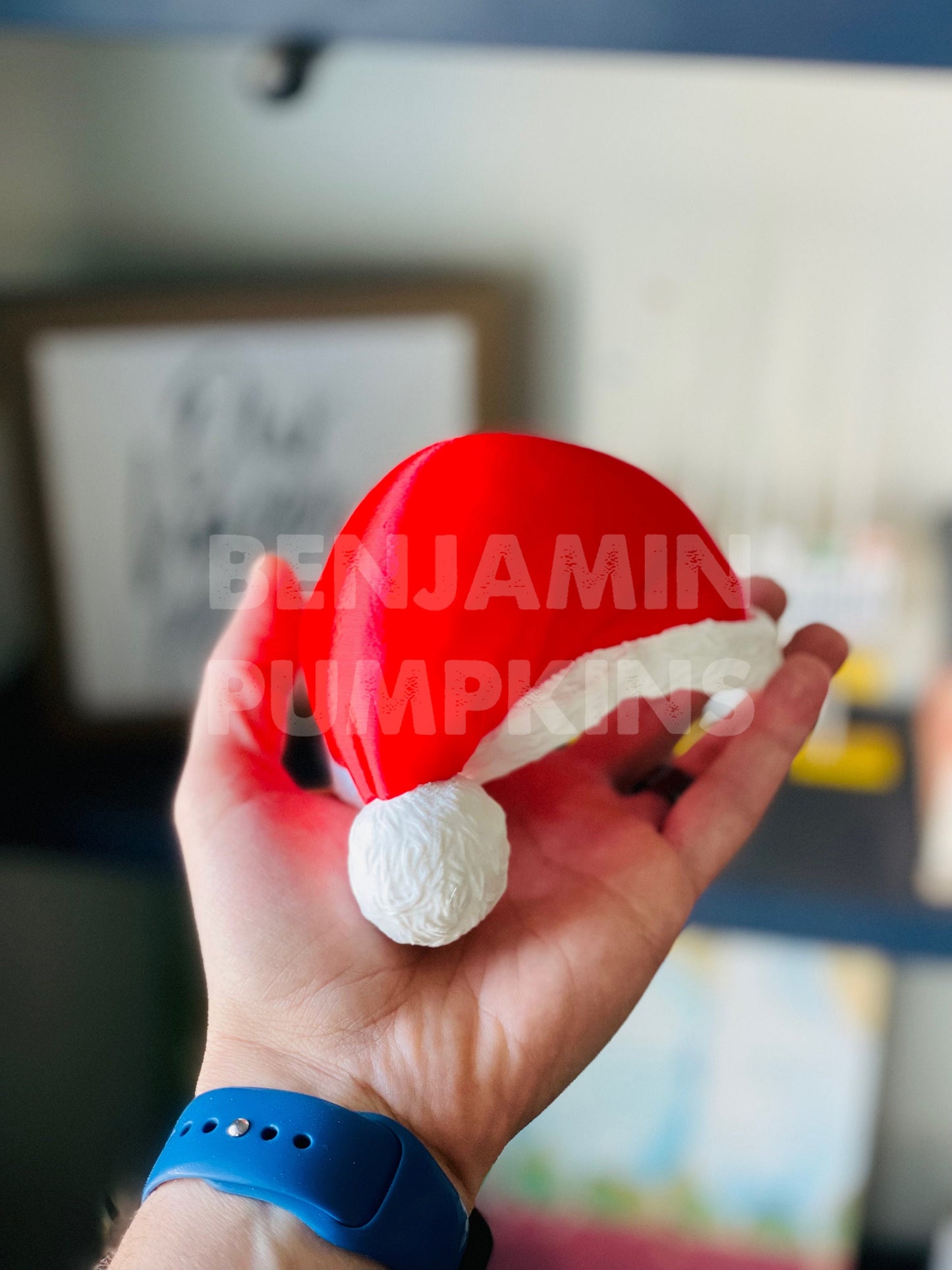 Santa Hat Accessory For Light Up Main Street Disneyland Mickey Pumpkin (Hat Only)