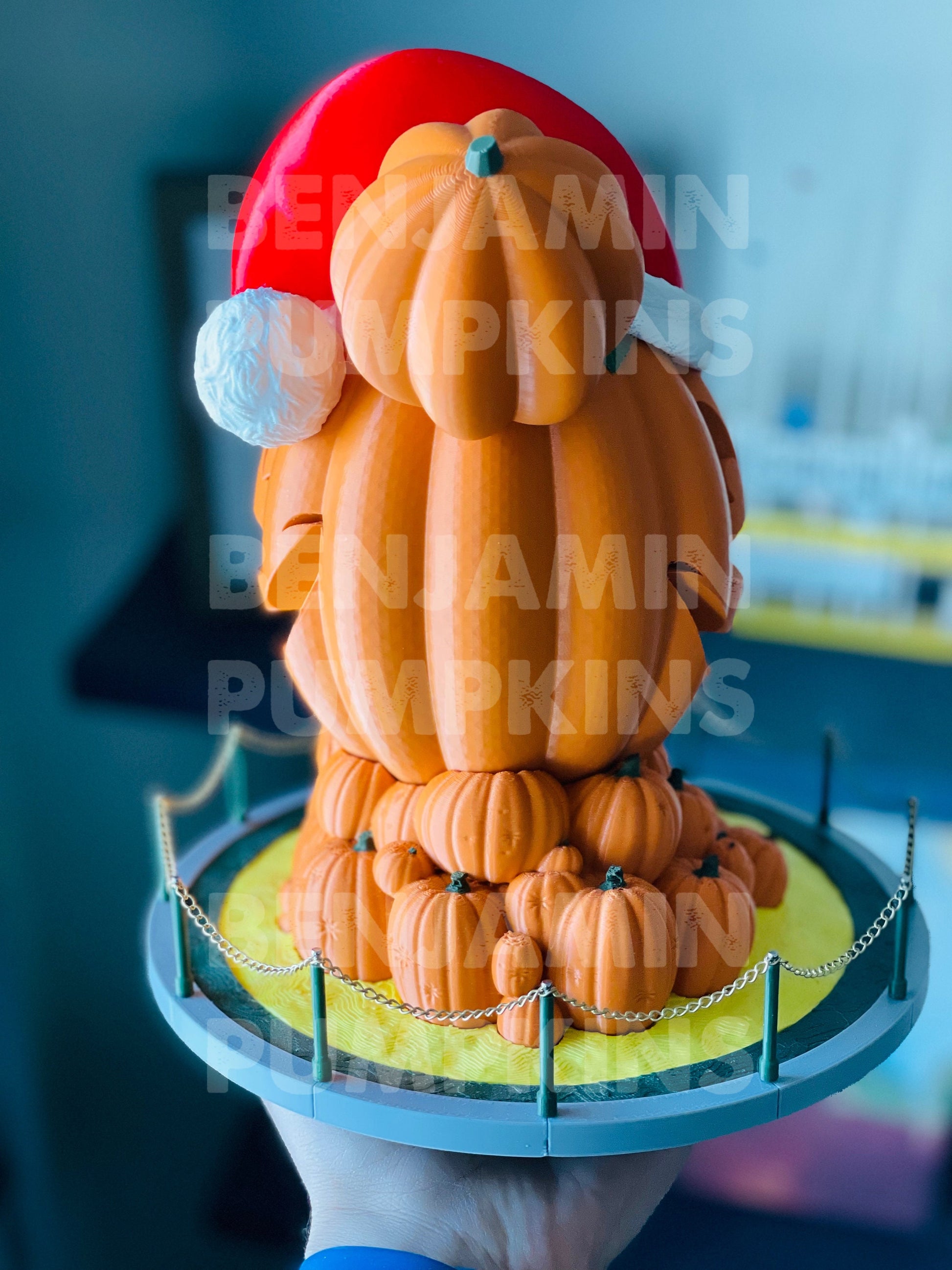 Santa Hat Accessory For Light Up Main Street Disneyland Mickey Pumpkin (Hat Only)