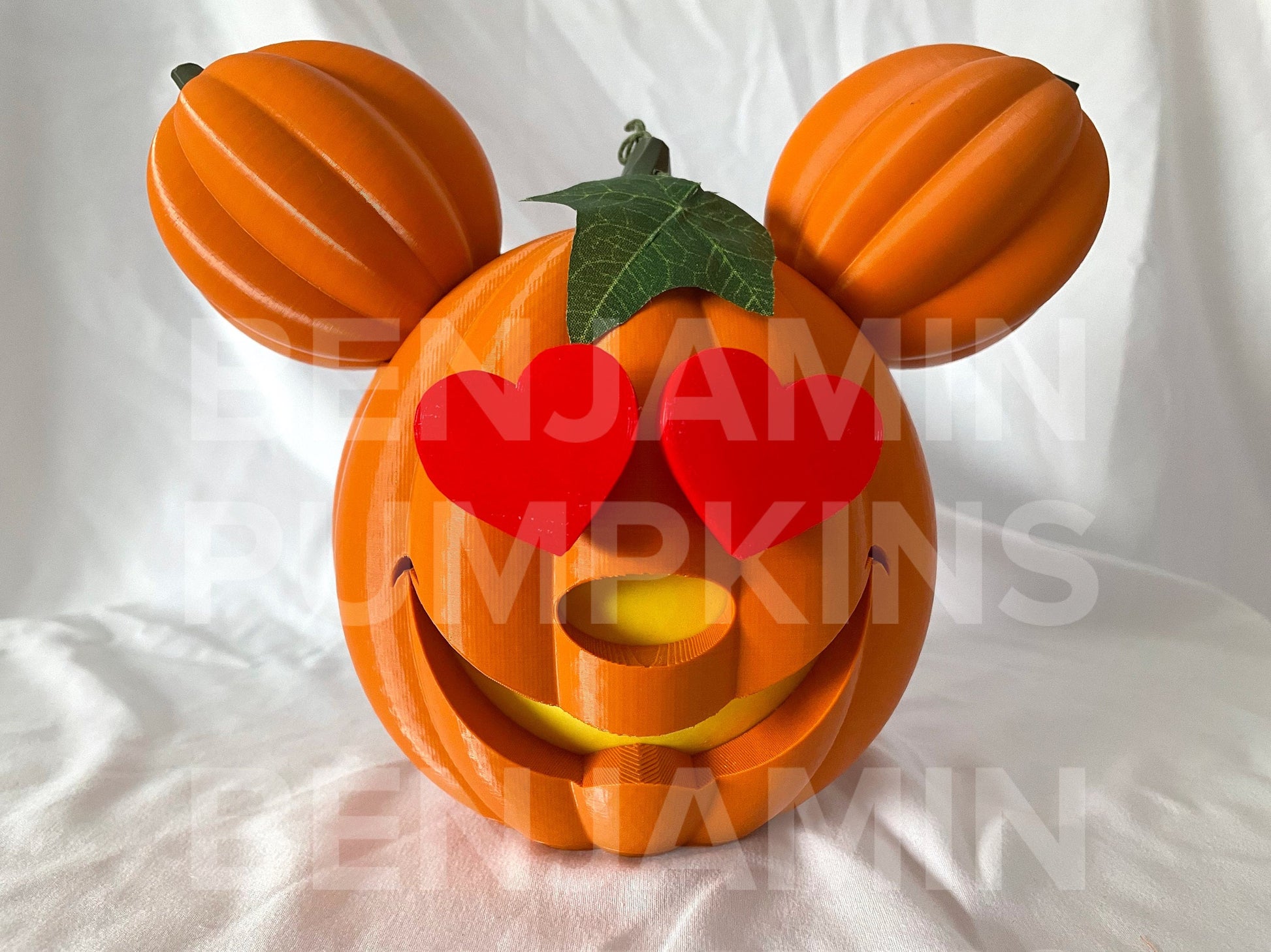 Heart Eyes Accessory For Light Up Main Street Disneyland Mickey Pumpkin (Eyes Only)