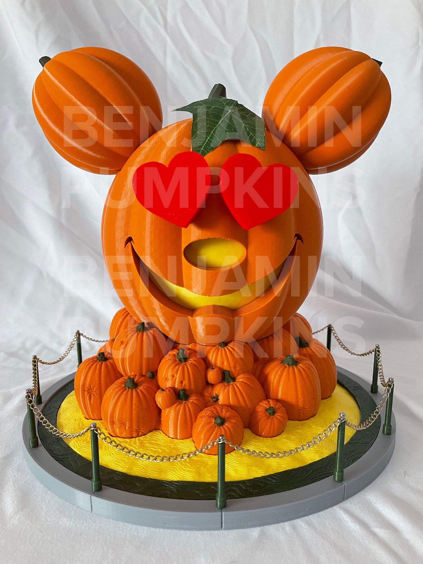 Heart Eyes Accessory For Light Up Main Street Disneyland Mickey Pumpkin (Eyes Only)